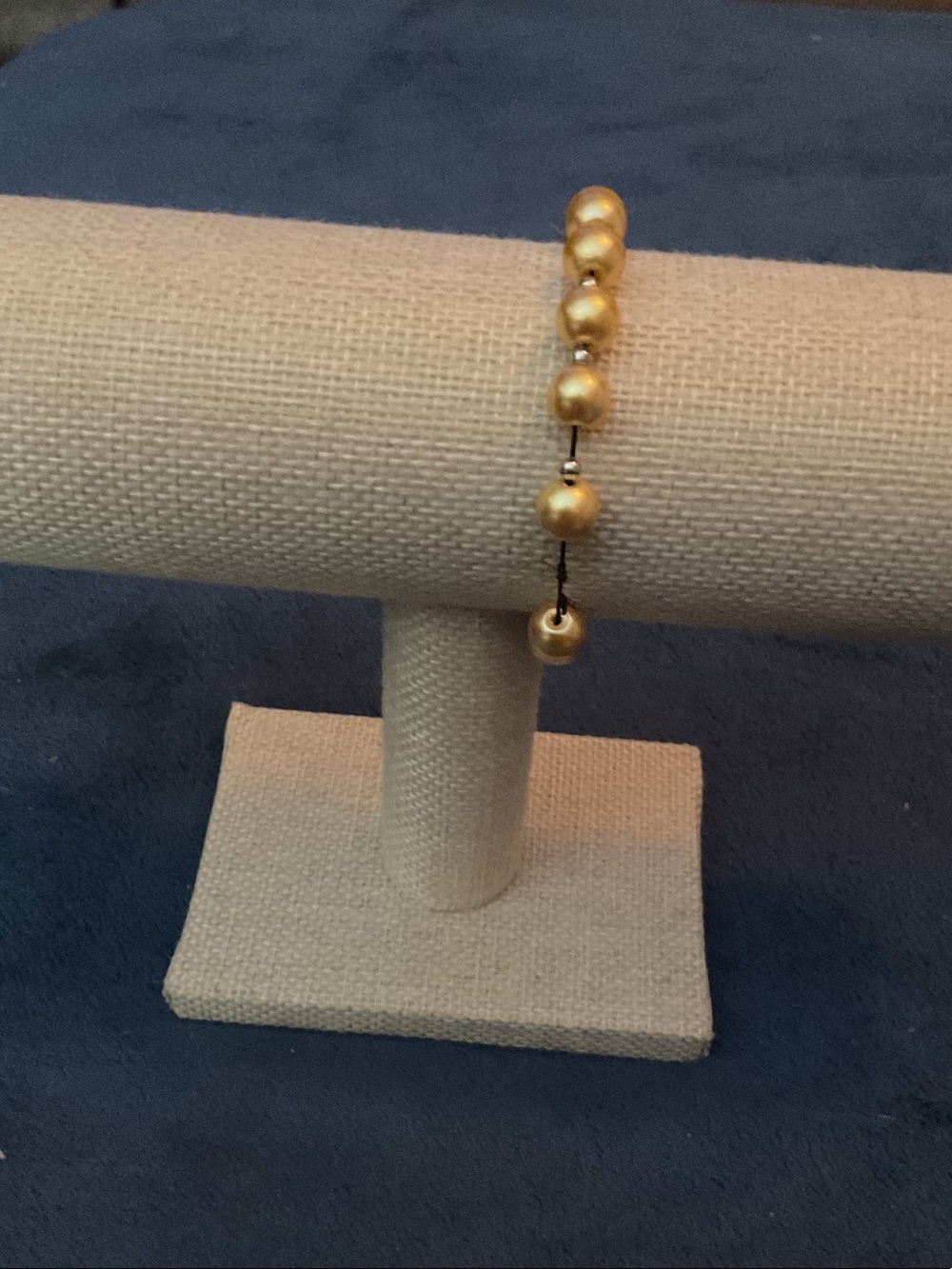 Gold Pearl Bead Bracelet - Unbranded